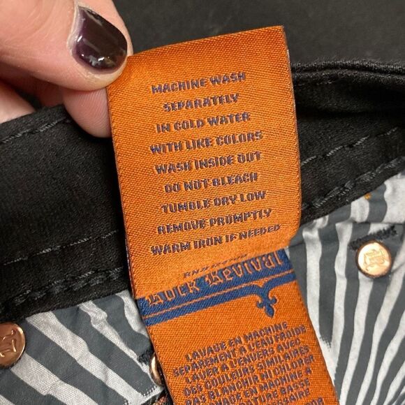 Rock Revival Greer Skinny Black Sequin Jeans Size 28 NWT - Picture 11 of 11